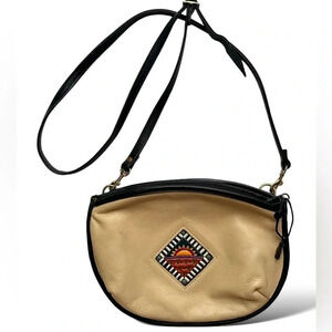Turtle Ridge Handmade Aztec Southwestern Leather Crossbody Bag
